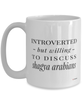 Funny Horse Mug Introverted But Willing To Discuss Shagya Arabians Coffee Cup 15oz White