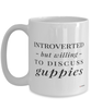 Funny Guppy Mug Introverted But Willing To Discuss Guppies Coffee Cup 15oz White