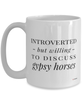 Funny Gypsy Horse Mug Introverted But Willing To Discuss Gypsy Horses Coffee Cup 15oz White