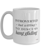 Funny Hang Glider Mug Introverted But Willing To Discuss Hang Gliding Coffee Cup 15oz White
