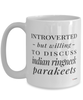 Funny Bird Mug Introverted But Willing To Discuss Indian Ringneck Parakeets Coffee Cup 15oz White