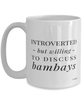 Funny Cat Mug Introverted But Willing To Discuss Bambays Coffee Cup 15oz White