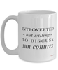 Funny Bird Mug Introverted But Willing To Discuss Sun Conures Coffee Cup 15oz White