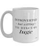 Funny Mug Introverted But Willing To Discuss Luge Coffee Cup 15oz White