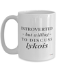 Funny Cat Mug Introverted But Willing To Discuss Lykois Coffee Cup 15oz White