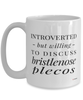 Funny Fish Mug Introverted But Willing To Discuss Bristlenose Plecos Coffee Cup 15oz White