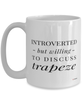 Funny Trapeze Artist Mug Introverted But Willing To Discuss Trapeze Coffee Cup 15oz White