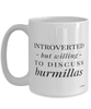 Funny Cat Mug Introverted But Willing To Discuss Burmillas Coffee Cup 15oz White