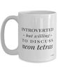 Funny Fish Mug Introverted But Willing To Discuss Neon Tetras Coffee Cup 15oz White