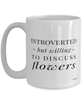 Funny Gardener Florist Mug Introverted But Willing To Discuss Flowers Coffee Cup 15oz White