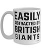 Funny British Giants Rabbit Mug Easily Distracted By British Giants Coffee Cup 15oz White