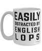 Funny English Lops Mug Easily Distracted By English Lops Coffee Cup 15oz White