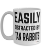 Funny Tan Rabbit Mug Easily Distracted By Tan Rabbits Coffee Cup 15oz White