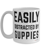 Funny Guppy Mug Easily Distracted By Guppies Coffee Cup 15oz White