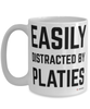 Funny Platies Fish Mug Easily Distracted By Platies Coffee Cup 15oz White