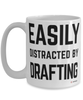 Funny Drafter Draughtsman Mug Easily Distracted By Drafting Coffee Cup 15oz White