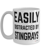 Funny Stingray Mug Easily Distracted By Stingrays Coffee Cup 15oz White