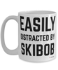 Funny Skibob Mug Easily Distracted By Skibob Coffee Cup 15oz White