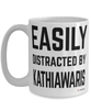Funny Kathiawari Mug Easily Distracted By Kathiawaris Coffee Cup 15oz White