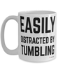 Funny Gymnastics Mug Easily Distracted By Tumbling Coffee Cup 15oz White