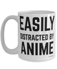 Funny Anime Mug Easily Distracted By Anime Coffee Cup 15oz White