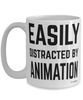 Funny Animation Mug Easily Distracted By Animation Coffee Cup 15oz White