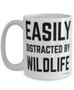 Funny Zoologist Mug Easily Distracted By Wildlife Coffee Cup 15oz White
