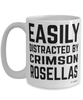 Funny Crimson Rosella Mug Easily Distracted By Crimson Rosellas Coffee Cup 15oz White