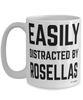 Funny Rosella Mug Easily Distracted By Rosellas Coffee Cup 15oz White