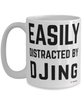 Funny DJ Mug Easily Distracted By Djing Coffee Cup 15oz White
