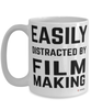 Funny Film Maker Mug Easily Distracted By Film Making Coffee Cup 15oz White