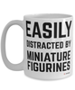 Funny Miniature Figurines Mug Easily Distracted By Miniature Figurines Coffee Cup 15oz White