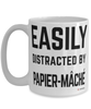 Funny Papier-mache Mug Easily Distracted By Papier-mache Coffee Cup 15oz White