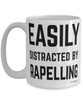 Funny Rappeller Abseiling Mug Easily Distracted By Rappelling Coffee Cup 15oz White