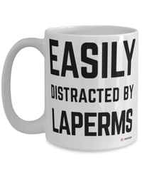 Funny Laperm Cat Mug Easily Distracted By Laperms Coffee Cup 15oz White