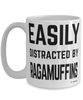 Funny Ragamuffin Cat Mug Easily Distracted By Ragamuffins Coffee Cup 15oz White