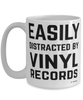 Funny Vinyl Records Easily Distracted By Vinyl Records Coffee Cup 15oz White
