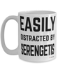 Funny Serengeti Cat Mug Easily Distracted By Serengetis Coffee Cup 15oz White