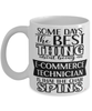 Funny E-commerce Technician Mug Some Days The Best Thing About Being An E-commerce Tech is Coffee Cup White