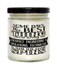 Funny Aerospace Engineering and Operations Technician Candle Some Days The Best Thing About Being An Aero Eng Op Tech is 9oz Vanilla Scented Candles Soy Wax