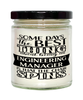 Funny Engineering Manager Candle Some Days The Best Thing About Being An Engineering Manager is 9oz Vanilla Scented Candles Soy Wax