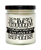 Funny Component Engineer Candle Some Days The Best Thing About Being A Component Engineer is 9oz Vanilla Scented Candles Soy Wax