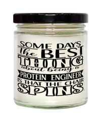 Funny Protein Engineer Candle Some Days The Best Thing About Being A Protein Engineer is 9oz Vanilla Scented Candles Soy Wax