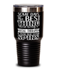 Funny Social Therapist Tumbler Some Days The Best Thing About Being A Social Therapist is 30oz Stainless Steel Black
