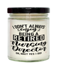 Funny Nursing Director Candle I Dont Always Enjoy Being a Retired Nursing Director Oh Wait Yes I Do 9oz Vanilla Scented Candles Soy Wax