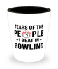 Funny Bowler Shot Glass Tears Of The People I Beat In Bowling