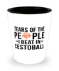 Funny Cestoball Shot Glass Tears Of The People I Beat In Cestoball