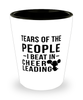 Funny Cheerleader Shot Glass Tears Of The People I Beat In Cheerleading