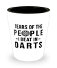 Funny Dartist Shot Glass Tears Of The People I Beat In Darts