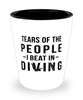 Funny Diver Shot Glass Tears Of The People I Beat In Diving